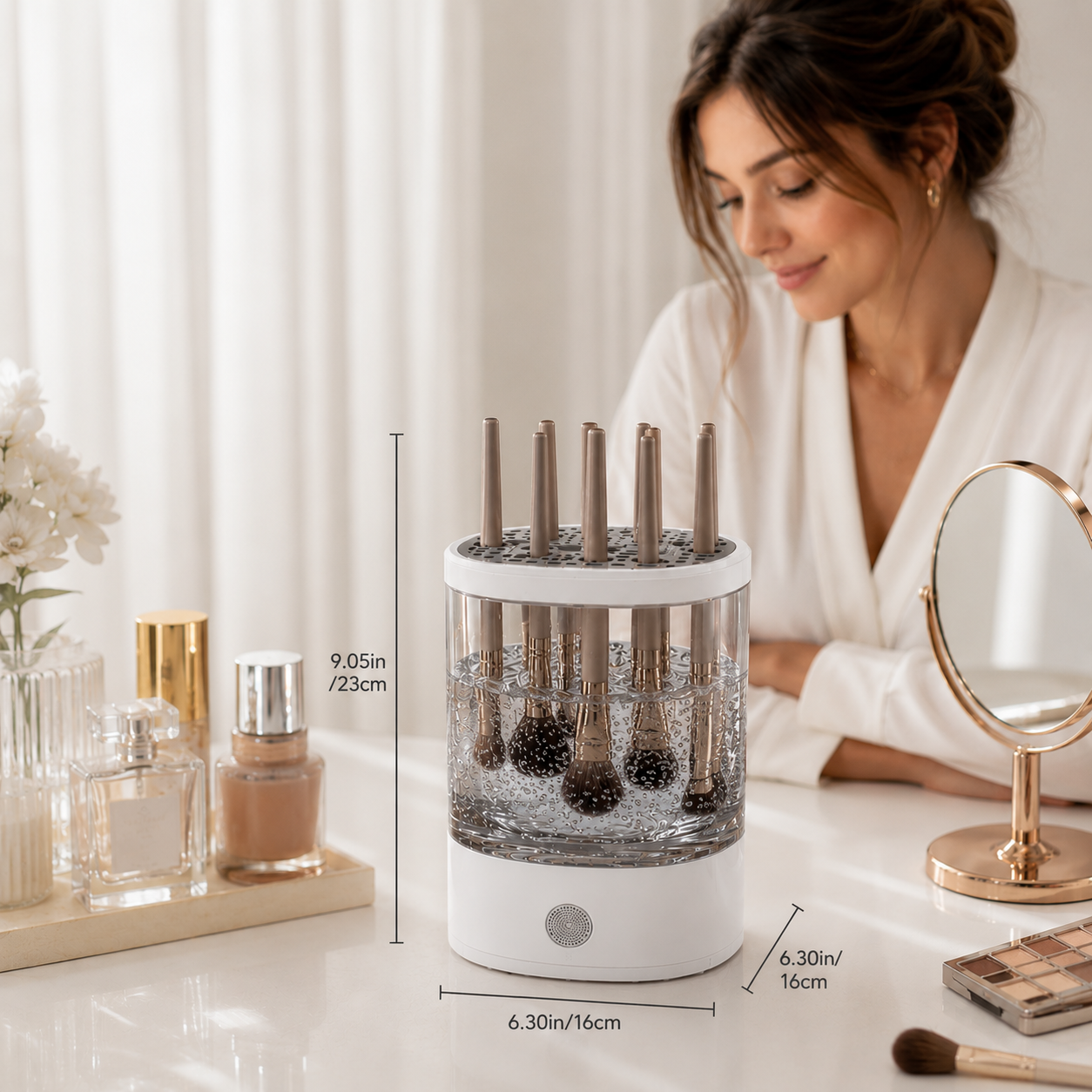 Automatic Fast-Drying Makeup Brush Cleaner