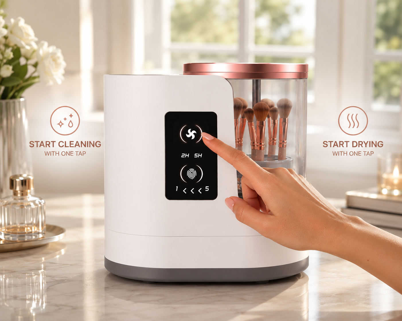 Automatic Fast-Drying Makeup Brush Cleaner